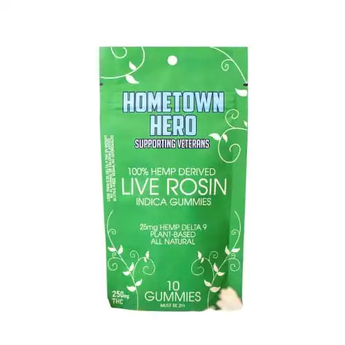 25MG Live Rosin Delta 9 Gummies | Hometown Hero
