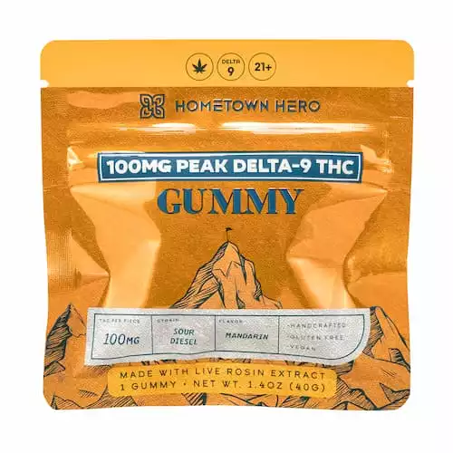 100MG D9 Gummies | Live Rosin | Hometown Hero