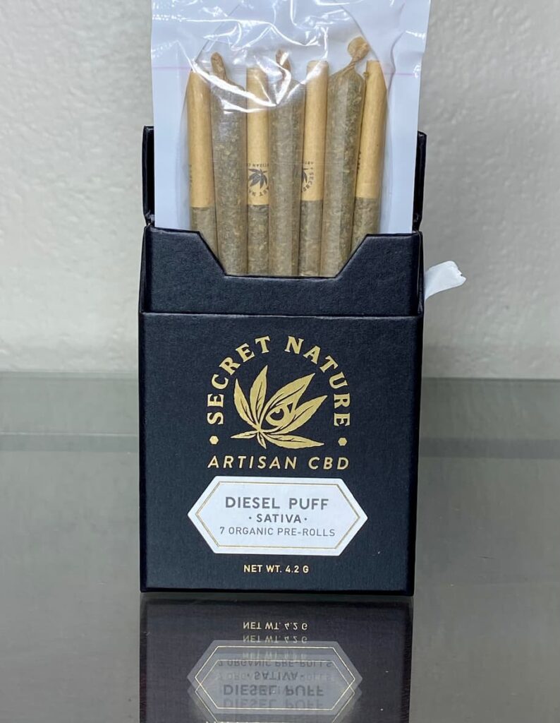 diesel puff cbd pre roll secret nature